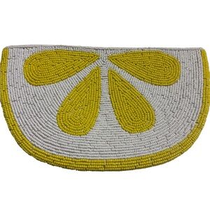 Beaded Lemon Slice Clutch
